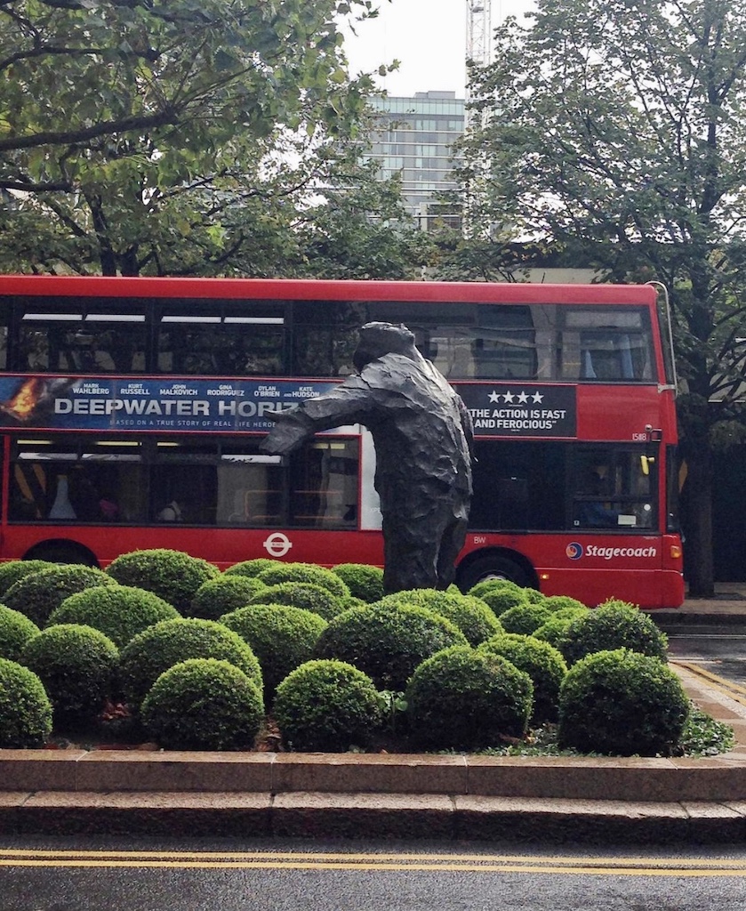 The World Is Too Much With Us - Sculpture by Giles Penny in Canary Wharf